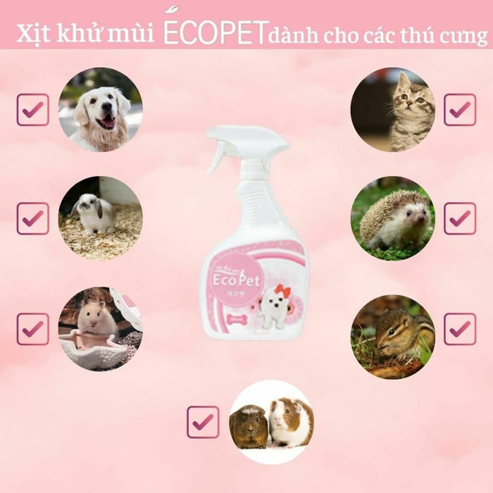 Xịt khử mùi cho thú cưng ECOPET (ảnh 2)