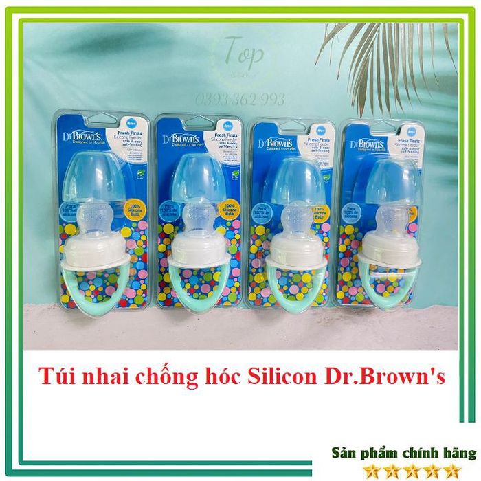 Hình ảnh túi nhai chống hóc silicone Dr.Brown's số 1