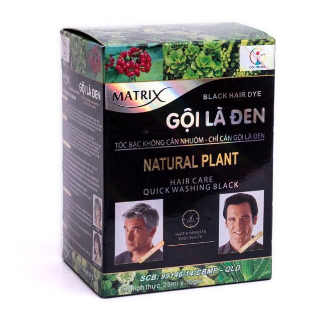 Dầu gội nhuộm tóc Gội Là Đen Matrix Natural Plant hình 1