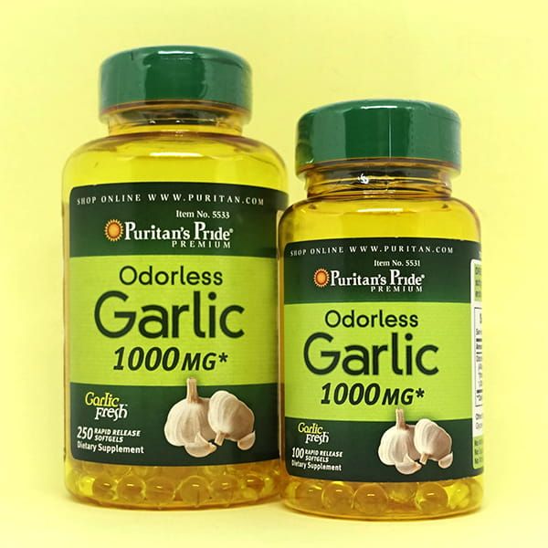 Tinh Dầu Tỏi Odorless Garlic 1000mg Puritan's Pride - Hình ảnh 1