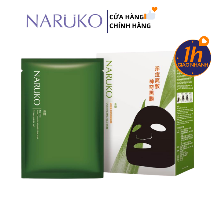 Mặt nạ giấy Naruko Tea Tree Shine Control & Blemish Clear Mask - Hình 1