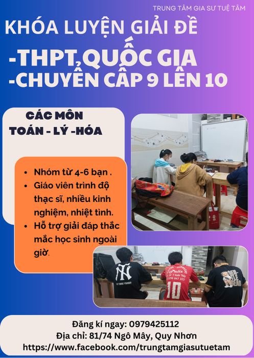 Trung Tâm Gia Sư Tuệ Tâm - Môn Toán, Lý, Hóa hình ảnh 1