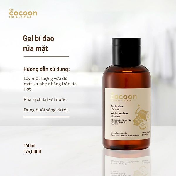 Hình ảnh Gel rửa mặt bí đao Cocoon Winter Melon Cleanser 2