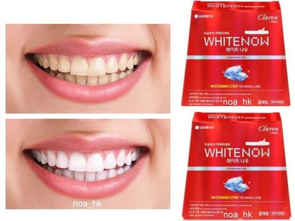 Hình ảnh Miếng Dán Làm Trắng Răng LG Claren White Now Strip Hương Bạc Hà 2