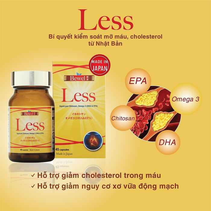 Hình ảnh Bewel Less - Giảm cholesterol trong máu