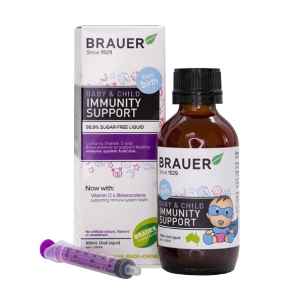 Hình ảnh Siro Brauer Immunity Support Hỗ Trợ Tăng Cường Sức Đề Kháng 2