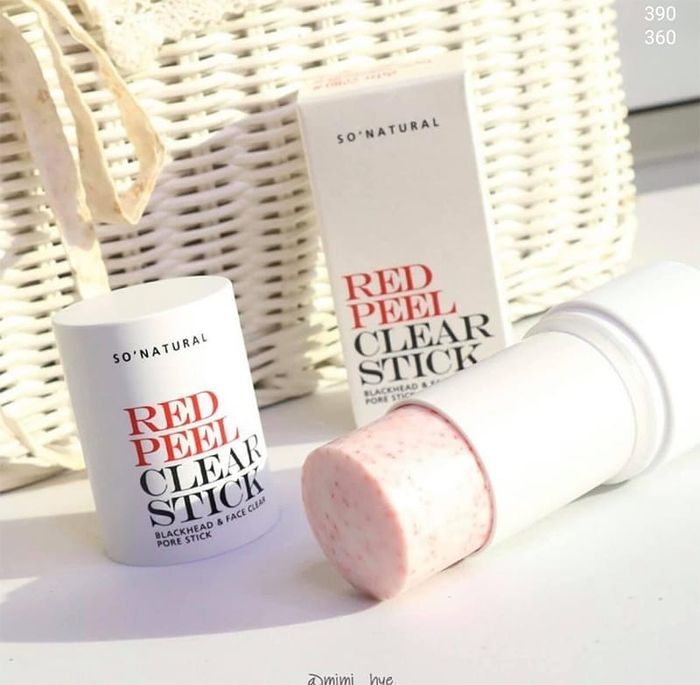 Thanh lăn trị mụn đầu đen So’Natural Red Peel Clear Stick - Hình 1