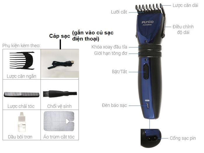 Hình ảnh Tông đơ cắt tóc Flyco 2
