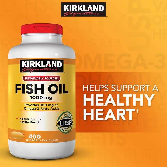 Hình ảnh 1 của Dầu cá Kirkland Fish Oil 1000mg