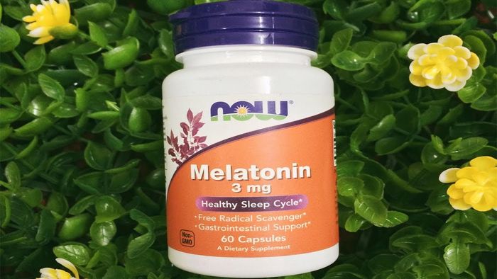 Hình ảnh viên uống hỗ trợ giấc ngủ Melatonin 3mg Now 2