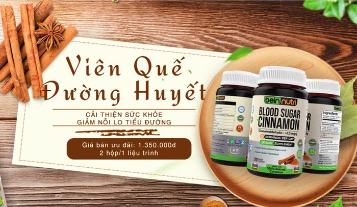 Blood Sugar Cinnamon - Viên Uống Hỗ Trợ Ngăn Ngừa Biến Chứng Tiểu Đường Hình 1