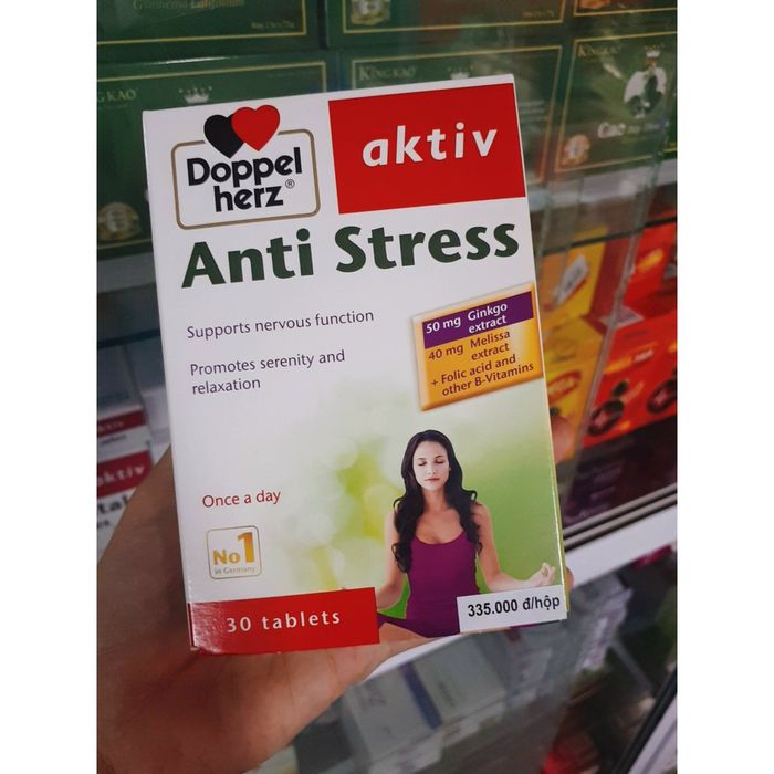 Viên uống giúp cải thiện giấc ngủ, giảm căng thẳng và mệt mỏi Doppelherz Aktiv Anti Stress hình 1