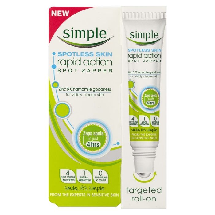 Thanh lăn trị mụn Simple Spotless Skin Rapid Action Spot Zapper - Hình 2