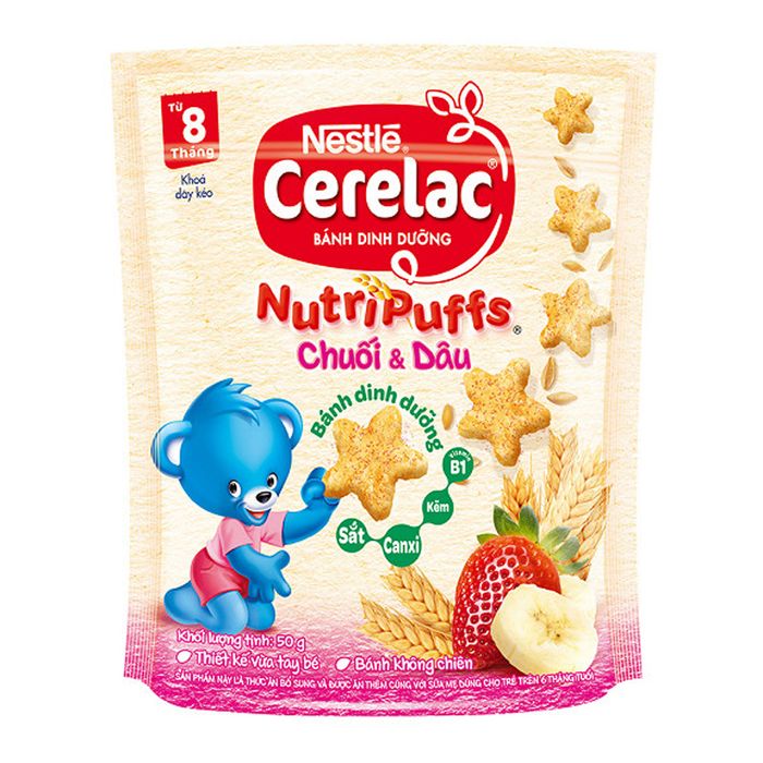 Hình ảnh bánh ăn dặm Nestle CERELAC Nutripuffs số 2