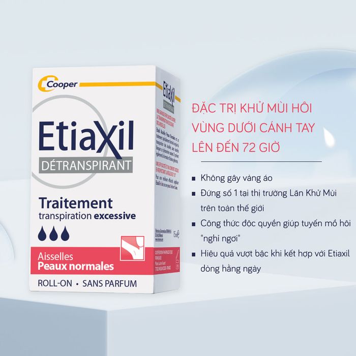 Hình ảnh lăn khử mùi EtiaXil Detranspirant Traitement Roll-On 1