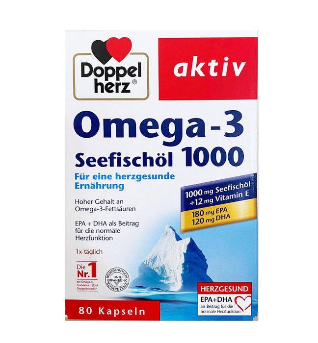 Dầu cá bổ sung Omega3 1000mg + Vitamin E của Doppelherz hình 1