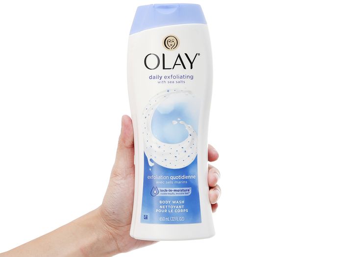 Sữa tắm tẩy tế bào chết Olay Daily Exfoliating With Sea Salts - Hình ảnh 1