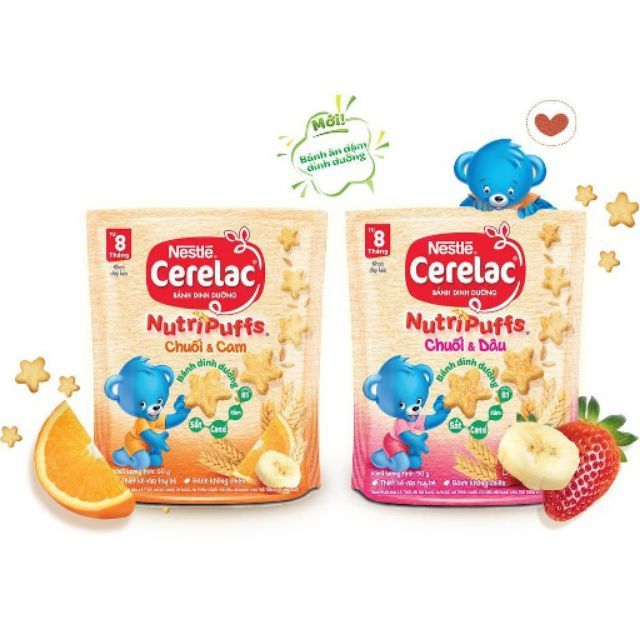 Hình ảnh bánh ăn dặm Nestle CERELAC Nutripuffs số 1