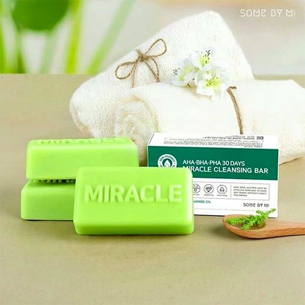 Xà phòng trị mụn Miracle AHA BHA PHA 30 Days Bar - Hình 2