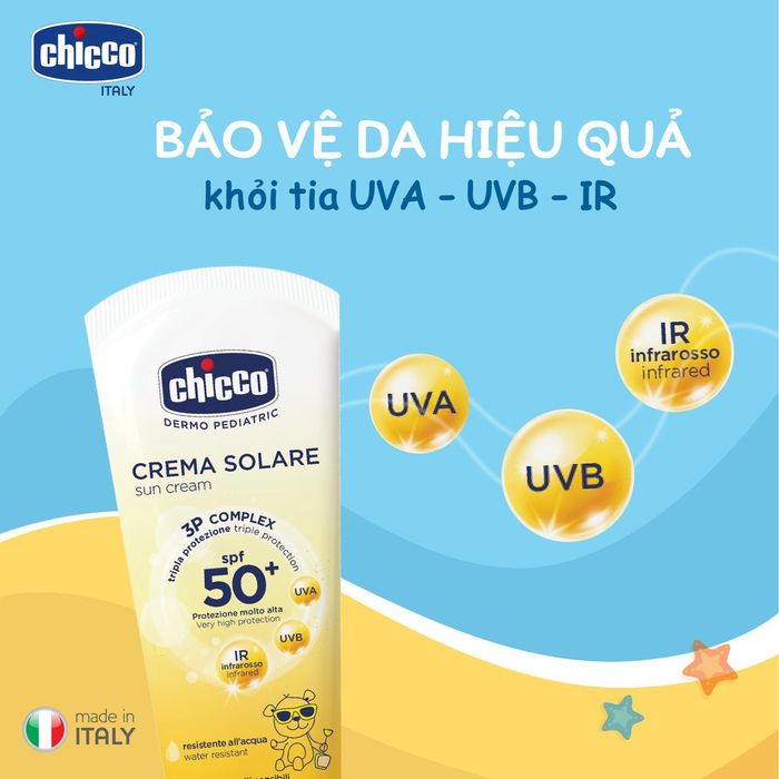 Kem chống nắng Chicco 3 tác động SPF 50+ - Hình ảnh 2