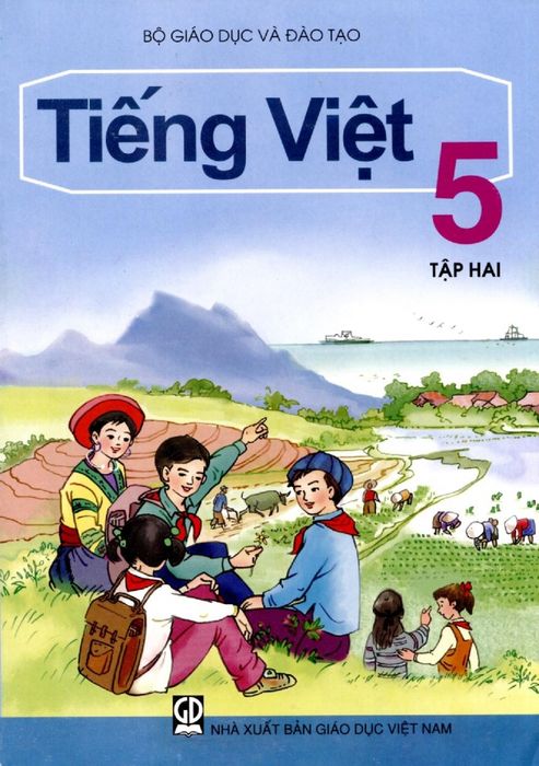 Bìa quyển sách Tiếng Việt 5, tập hai với thiết kế đẹp mắt