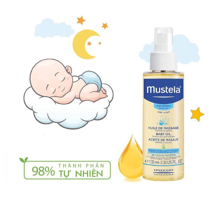 Hình ảnh dầu massage Mustela Baby oil 2