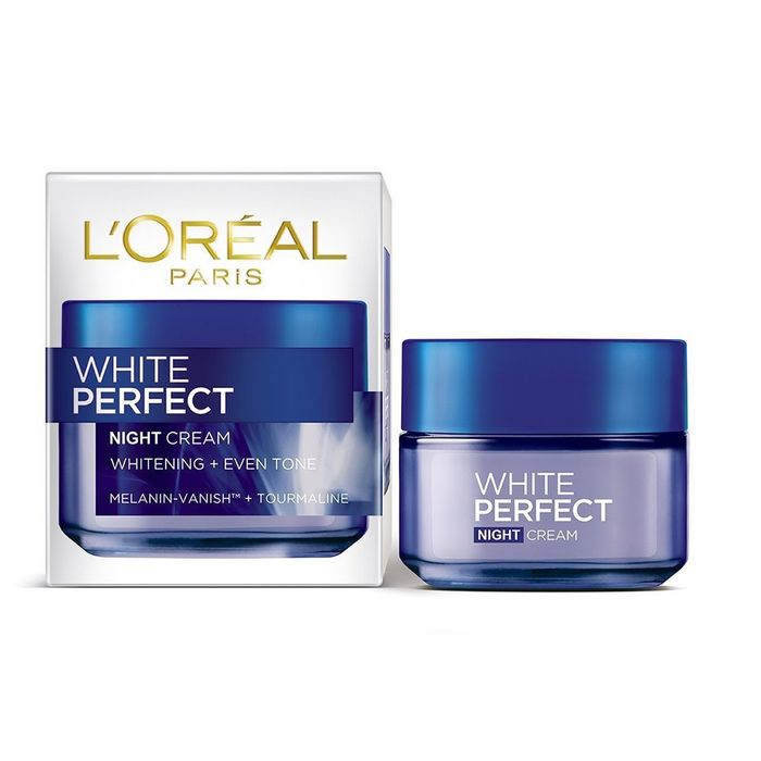 Hình ảnh 2 của Kem Dưỡng Da Trắng Mượt Đều Màu Ban Đêm White Perfect L'Oreal Paris