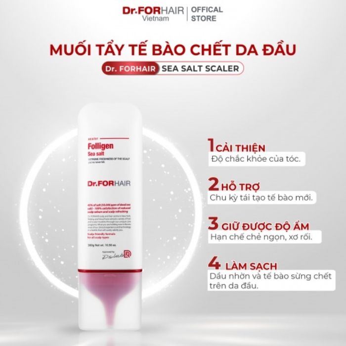 Muối Biển Tẩy Tế Bào Chết Da Đầu Dr.FORHAIR Folligen Sea Salt Scaler - Hình 1