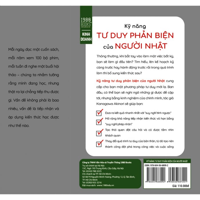 Kỹ năng tư duy phản biện của người Nhật - Kanagawa Akinori (2019) - Hình 2