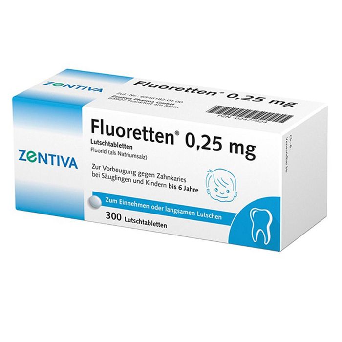 Hình ảnh viên ngậm ngừa sâu răng Zentiva Floretten 0,25mg 2