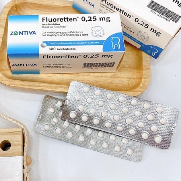 Hình ảnh viên ngậm ngừa sâu răng Zentiva Floretten 0,25mg 1