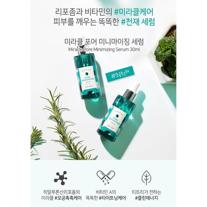 Tinh chất Dewytree Miracle Pore Minimizing Serum chiết xuất từ trà xanh, se khít lỗ chân lông và cải thiện da dầu mụn. (Hình ảnh 2)