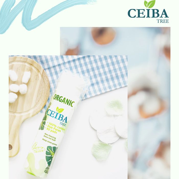 Bông Tẩy Trang Hữu Cơ Ceiba Organic 100% Cotton - Hình ảnh 1