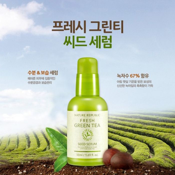 Hình ảnh 2 của Tinh Chất Dưỡng Ẩm Nature Republic Fresh Green Tea Seed Serum