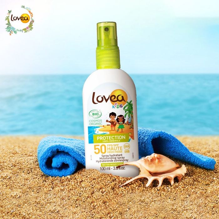 Hình ảnh xịt chống nắng hữu cơ Lovea SPF50+ dành cho bé