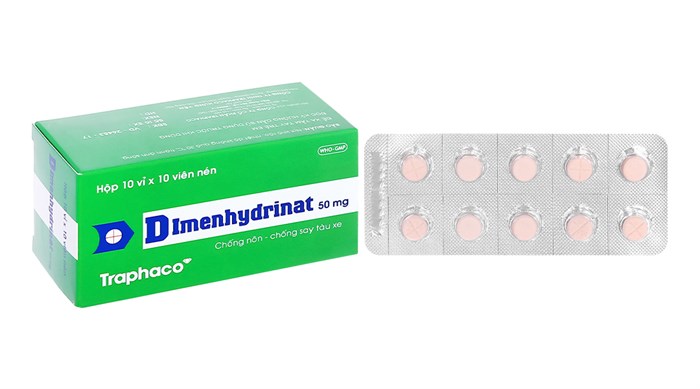 Hình ảnh thuốc chống say xe Dimenhydrinat 50mg Trapharco 1