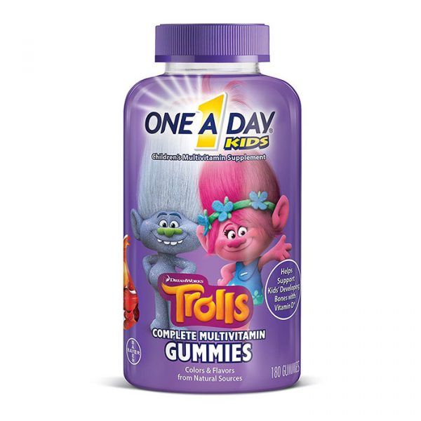 Hình ảnh kẹo dẻo vitamin One A Day Kids Trolls Multivitamin Gummies - 2