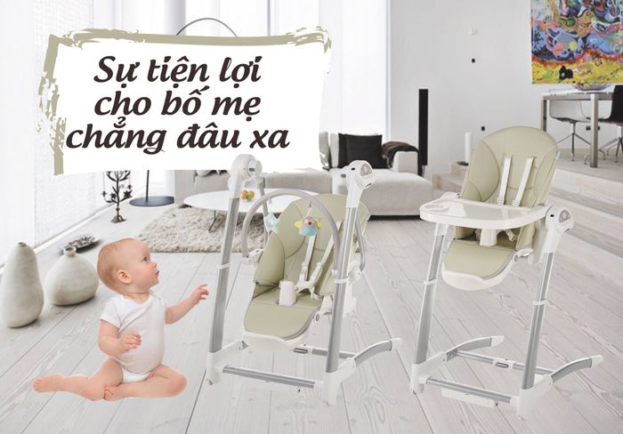 Ghế Ăn Dặm Kết Hợp Xích Đu Cao Cấp Mastela SG116 ảnh 2