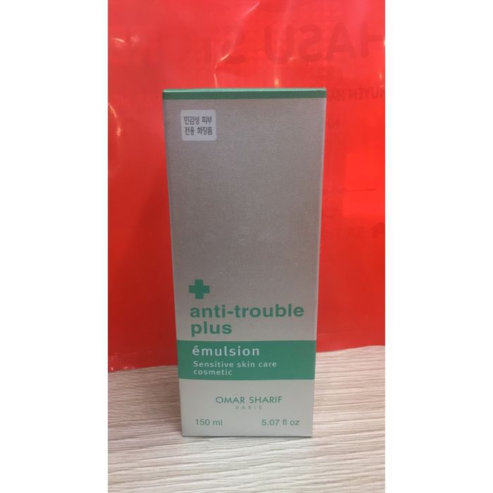 Hình ảnh Kem dưỡng ẩm và giảm kích ứng da Omar Sharif Anti Trouble Plus Emulsion số 2