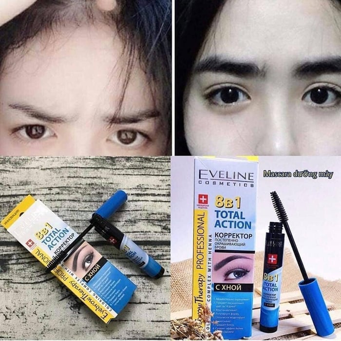 Hình ảnh sản phẩm Serum Dưỡng Lông Mày Eveline 8B1 Total Action Eyebrow Therapy