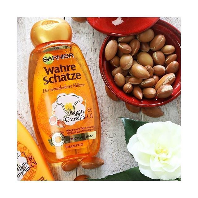 Hình ảnh 1 của Dầu Gội Garnier Wahre Schatze Tinh Dầu Argan & Hoa Camelia