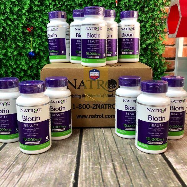 Hình ảnh 1 của viên uống Biotin 10.000mcg Natrol từ Mỹ