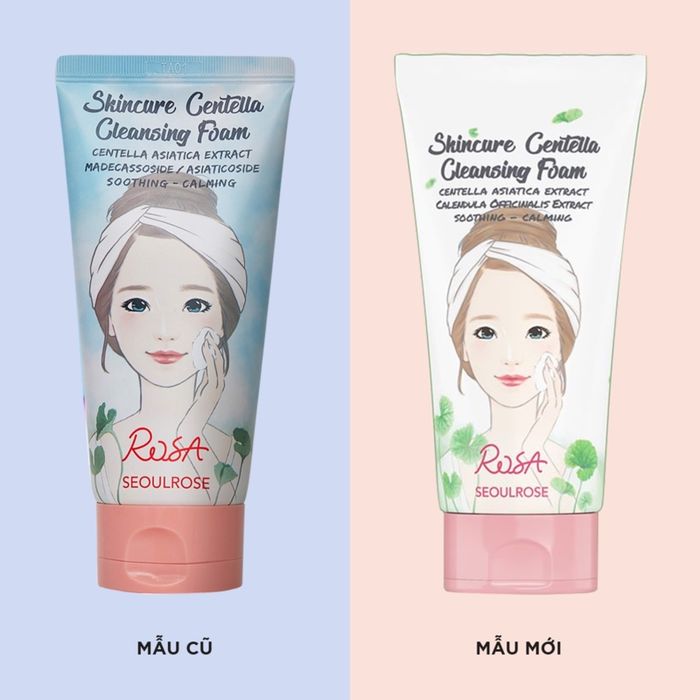 Hình ảnh 2 của Sữa Rửa Mặt Rau Má Rosa Seoulrose Skincure Centella Cleansing Foam