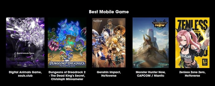 HoYoverse đã có hai tựa game được đề cử giải Best Mobile Game, bạn có đoán được đó là những trò chơi nào không?