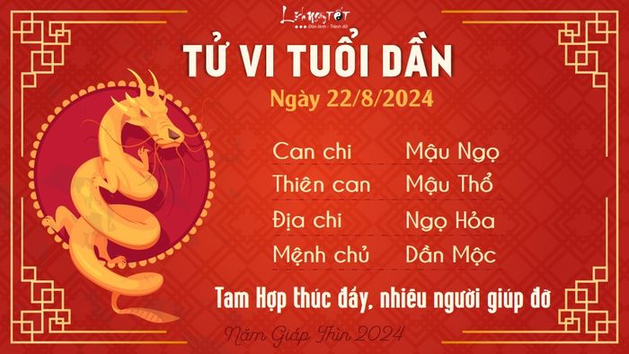 Dự đoán tử vi hàng ngày 22/8/2024 - Tuổi Dần