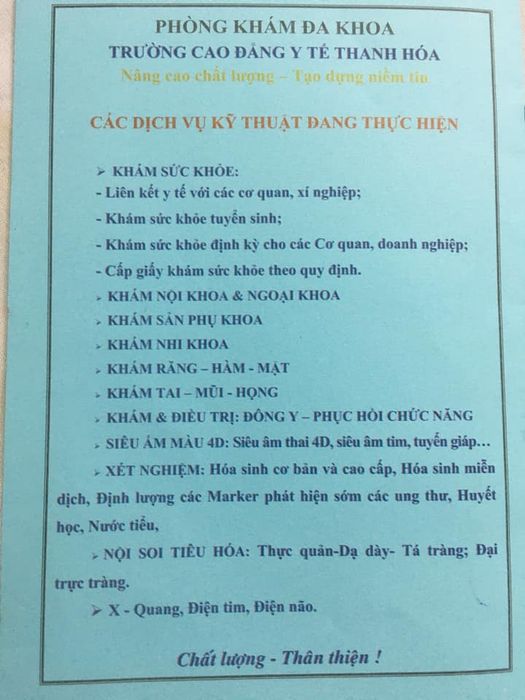 Hình ảnh 2 của Phòng Khám Đa Khoa Cao Đẳng Y Thanh Hóa