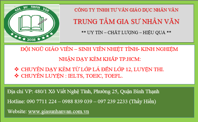 Hình ảnh Trung Tâm Gia Sư Nhân Văn 1