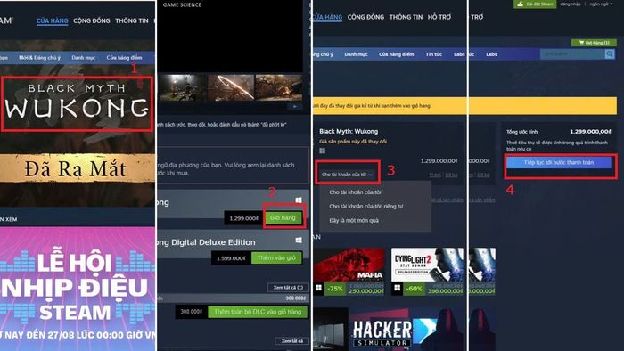 Hướng dẫn tải Black Myth Wukong trên Steam: Bước 1