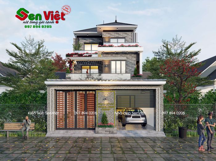 Hình ảnh thiết kế và thi công nhà đẹp Sen Việt 3