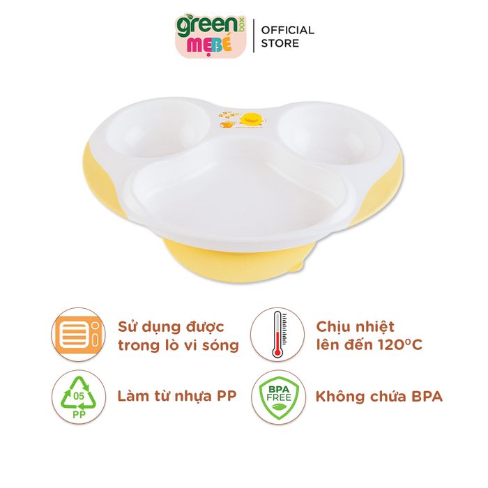 Khay Ăn Dặm 3 Ngăn Piyo Piyo PY630105 hình 1